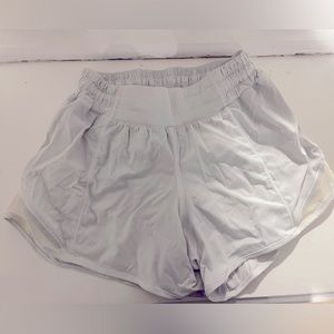 White Lululemon hotty hot shorts